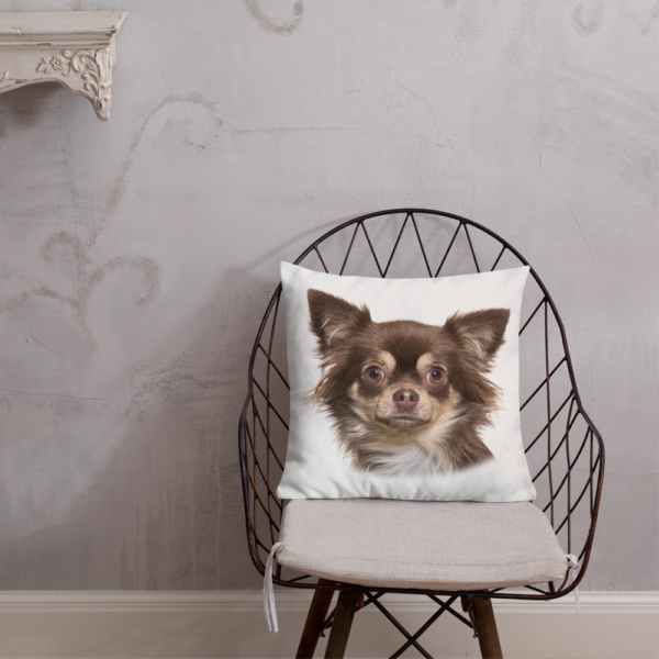 Premium-Kissen mit Chihuahua Design