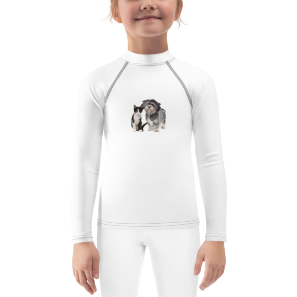 Kinder-Rash-Guard mit Katz_Hund Design