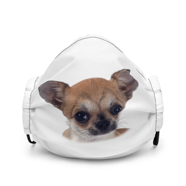 Premium-Gesichtsmaske mit Chihuahua Welpe Design