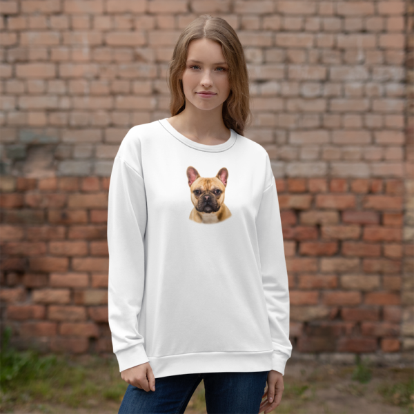 Unisex-Pullover mit Französischer Bulldogge Design