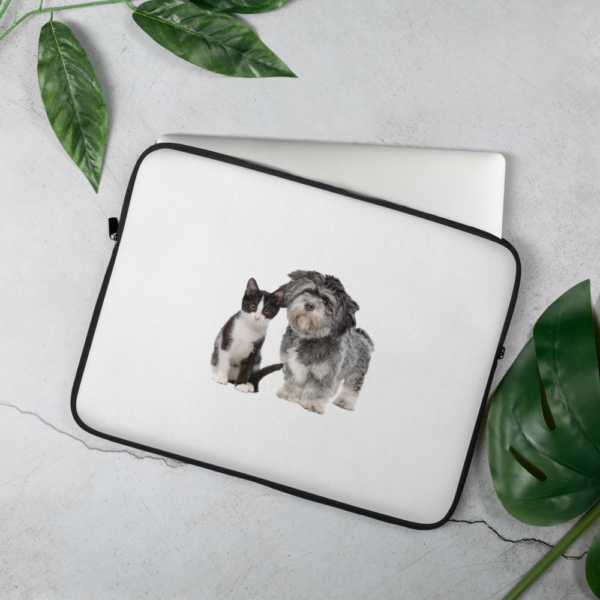 Laptop-Tasche mit Katz_Hund Design