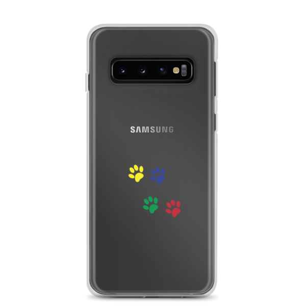 Samsung-Handyhülle mit farbigen Pfoten Design