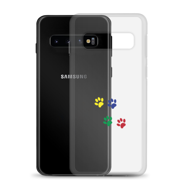 Samsung-Handyhülle mit farbigen Pfoten Design