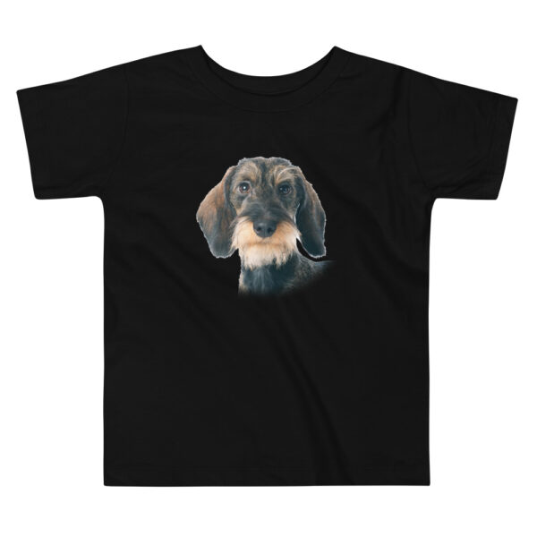 Kurzärmeliges Baby-T-Shirt mit Dackel Welpe Design