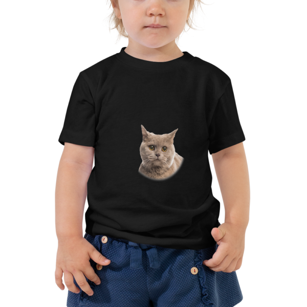 Kurzärmeliges Baby-T-Shirt mit Britisch_Kurzhaar Design