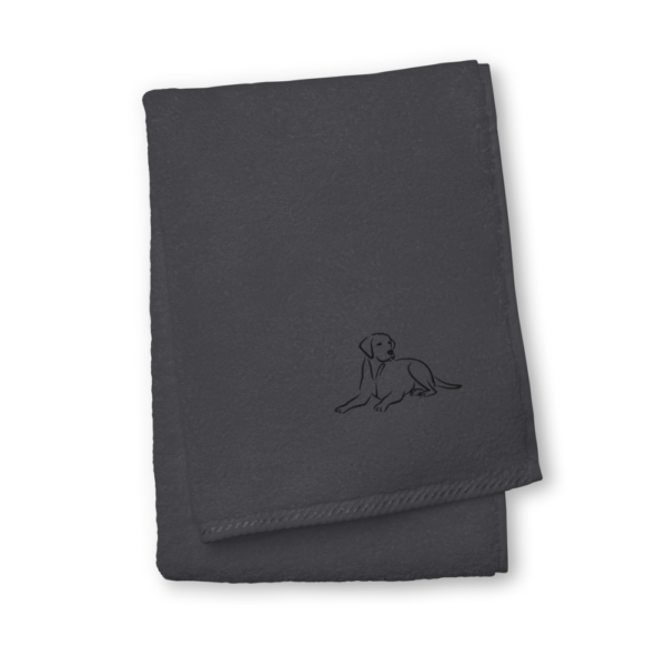 Handtuch aus türkischer Baumwolle mit besticktem Labrador Design
