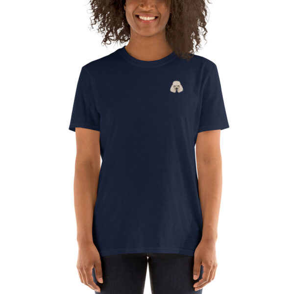 Kurzärmeliges Unisex-T-Shirt mit Pudel Design