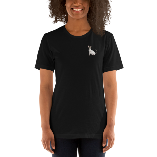 Kurzärmeliges Unisex-T-Shirt mit Cornish_Rex Design
