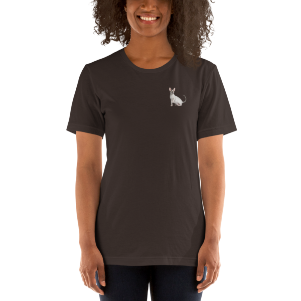 Kurzärmeliges Unisex-T-Shirt mit Cornish_Rex Design