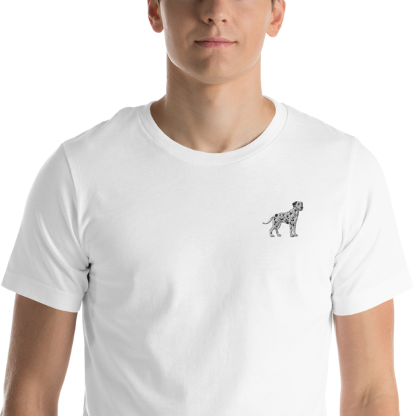 Kurzärmeliges Unisex-T-Shirt mit Dalmatiner Design
