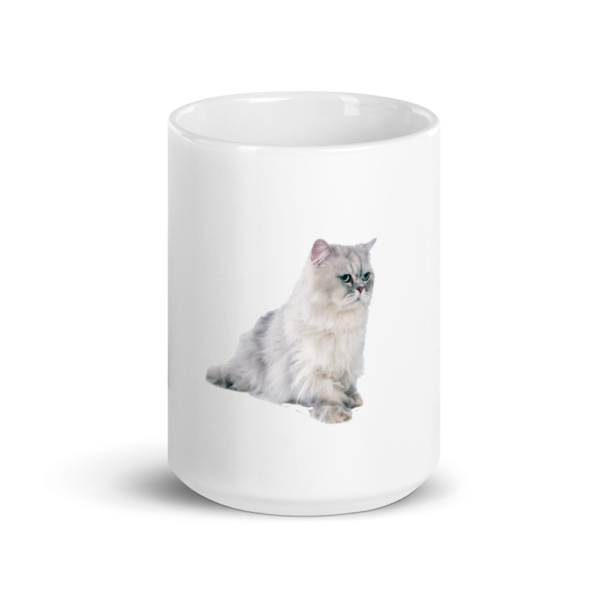 Weiße, glänzende Tasse mit Perser Design