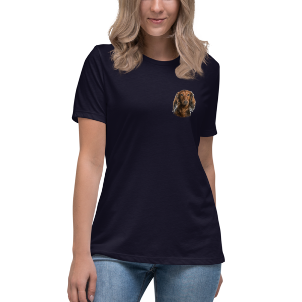 Lockeres Damen-T-Shirt mit Dackel Design