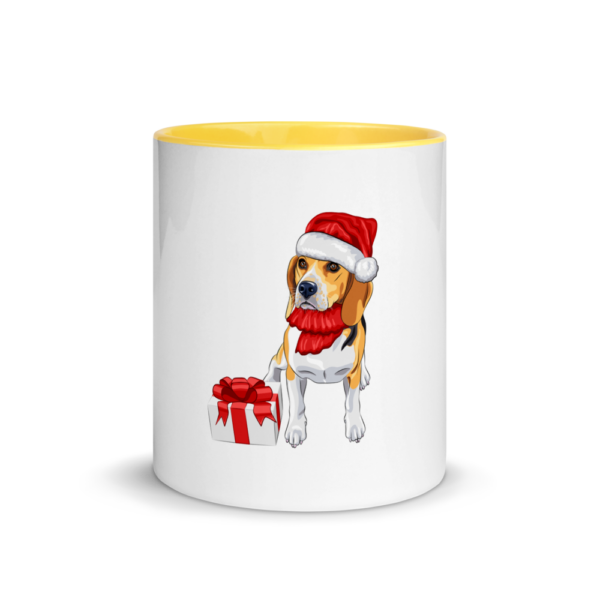 Tasse mit farbiger Innenseite mit Beagle Design